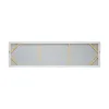70.9x19.7x1.5" Elongated Landscape Rectangle Framed Oil Painting, Brown and Black with Silver Stones