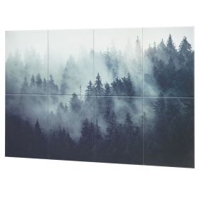 8 Pack Art Acoustic Panels, 63 x 23.62 x 0.4 inch Soundproof Wall Tiles, Self Adhesive Decorative Sound Dampening Absorbing Boards for Home, Offi