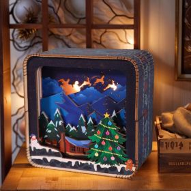 3D Wooden Puzzles For Adults Merry Christmas Model Kit Night Lights Desk Decorations Birthday Gifts For Women