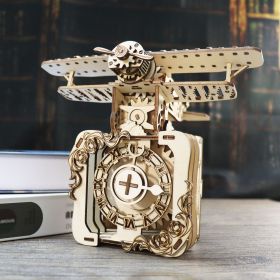 3d Wooden Puzzle Punk Airplane Music Box You Are My Sunshine Handmade Assembly Model Kit Holidays Brthdays Christmas Gifts