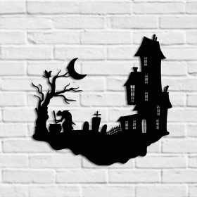 CIFbuy Gothic Skull iron Wall Art Vintage Halloween Decor for Indoor Outdoor(TikTok, temu pick-up service)