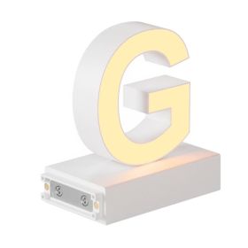 Magnetic LED Light Capital Letter, (G) H3.7" 3000K