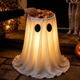 30 inch glowing ghost candy bowl holder - Halloween decoration item, suitable for outdoor use