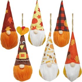 Fall Thanksgiving Tree Decorations Hanging Ornaments Plush, 6 Inch Large Fall Thanksgiving Ornaments for Small Tree Home Party Indoor Decorations