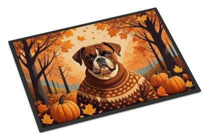 NEW Boxer Fall Doormat Front Door Mat Indoor Outdoor Rugs for Entryway, Non Slip Washable Low Pile, 18H X 27W