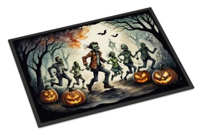 Zombies Spooky Halloween Doormat Front Door Mat Indoor Outdoor Rugs for Entryway, Non Slip Washable Low Pile, 24H X 36W