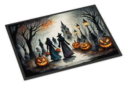 Vampires Spooky Halloween Doormat Front Door Mat Indoor Outdoor Rugs for Entryway, Non Slip Washable Low Pile, 24H X 36W