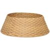 27 inch Rustic Christmas Tree Skirt, Plastic Woven Christmas Tree Collar for Party, Holiday, Home Decoration, Natural