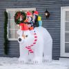 7 ft Polar Bear and Penguins Christmas Inflatable, LED Lighted Outdoor Holiday Blow Up Yard Decoration