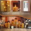Flameless LED Candles with Timer 12 Pc Flickering Flameless Candles for Romantic Ambiance and Home Decoration Stable Acrylic Shell
