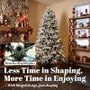 Snowy Frosted Artificial Christmas Tree,Flocked Pre-lit Christmas Tree,Festive Frosted Christmas Tree,Flocked Prelit Christmas Tree