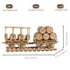 3D Wooden Puzzles Wine Truck Model Kits Brainteaser and Puzzle for Christmas Birthday Gifts