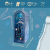 3d wooden puzzle for adults Atlantis book nook with lights model kit dollhouse DIY miniature house Birthday and Christmas gifts