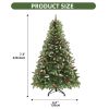 7.5ft Pre-Lit Artificial Christmas Tree with 1398 Branch Tips&550 Lights, Remote Control, Green