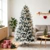 Snowy Frosted Artificial Christmas Tree,Flocked Pre-lit Christmas Tree,Festive Frosted Christmas Tree,Flocked Prelit Christmas Tree