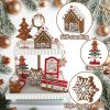 Gingerbread Christmas Decorations 8 PCS Tiered Tray Decor Set