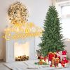 6ft Artificial Christmas Tree, 1168 Branch Tips, Full Lush Hinged Pine with PE+PVC Mixed Needles