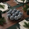 Velvet Christmas 12 Pack Flocked Sphere Orbs Luxury Ornaments Grey 2.4"