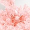 6 FT Artificial Christmas Tree, Unlit Christmas Pine Tree with 1000 Branch Tips and Sturdy Metal Stand for Office Home Store Party Holiday Decor, Pink
