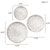 Distressed White Floral 3-piece Carved Wood Wall Decor Set