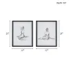 Sketch 2-piece Framed Glass and Matted Wall Art Set