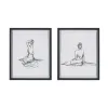 Sketch 2-piece Framed Glass and Matted Wall Art Set