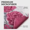 9-Piece Pink And White Rose Bedspread And Curtain Set For Queen And King