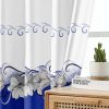9-Piece Blue And White Lotus Bedspread And Curtain Set For King