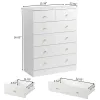 Modern Simple 6-Drawer Dresser White