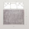 Machine Washable Area Rug 4x6, Non-Slip Traditional Flower Print Floor Carpet For Living Room, Bedroom, Grey And Brown