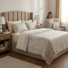 3-Piece Rock Brown Luxury Metallic Style Comforter Set For Queen And King