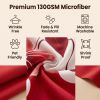 9-Piece Red And White Gardenia Duvet Cover Bedding Set For Queen, King And California King