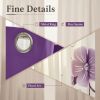 6-Piece Purple And White Gardenia Window Curtain And Sheer Panel Set