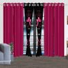 9-Piece Purple And Black Butterfly Bedspread And Curtain Set, Reversible Microfiber Bedding Set For California King