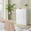 Modern Simple 6-Drawer Dresser White