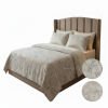 3-Piece Rock Brown Luxury Metallic Style Comforter Set For Queen And King