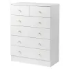 Modern Simple 6-Drawer Dresser White
