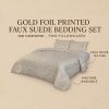 3-Piece Ivory Beige Luxury Metallic Style Comforter Set For Queen And King