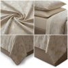 3-Piece Rock Brown Luxury Metallic Style Comforter Set For Queen And King