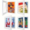 4 pcs Children's Art Frame Replaceable 8.5 X 11 Art Items Art Frame Front Open Picture Display Frame, As Halloween, Christmas Gifts