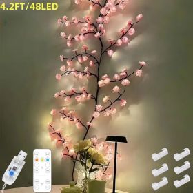 The cherry blossom branches can be customized. The LED tree-shaped lamp is 7.55 feet long and has 148 LEDs. It is suitable for wall decoration and can (size: 4.2FT)