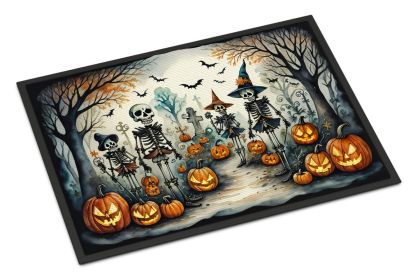Calacas Skeletons Spooky Halloween Doormat Front Door Mat Indoor Outdoor Rugs for Entryway, Non Slip Washable Low Pile, 24H X 36W (Default: Default)