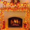 Timer & 3 Pack - 30Ft Fall Garland Fall Decorations for Home 60 LED Leafed Lights Patented Realistic Maples Leafed Battery Operated Autumn Fall D