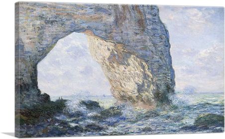 The Manneport, Rock Arch West Of Etretat 1883 (Type: Standard Framed Canvas Print, size: 32" x 24" / 80cm x 60cm (approx))