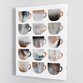 Dreamy Coffee Cups Canvas Print or Poster (Type: Poster Print, size: 40" x 26" / 100cm x 65cm approx)