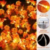 Timer & 3 Pack - 30Ft Fall Garland Fall Decorations for Home 60 LED Leafed Lights Patented Realistic Maples Leafed Battery Operated Autumn Fall D